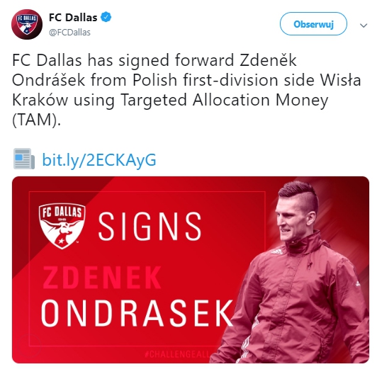 OFICJALNIE! Zdenek Ondrasek w FC Dallas!